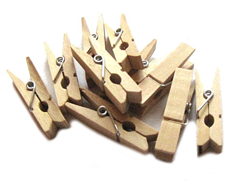 Holzklammern Wscheklammern natur, ca. 35x10x7mm, 10 Stck